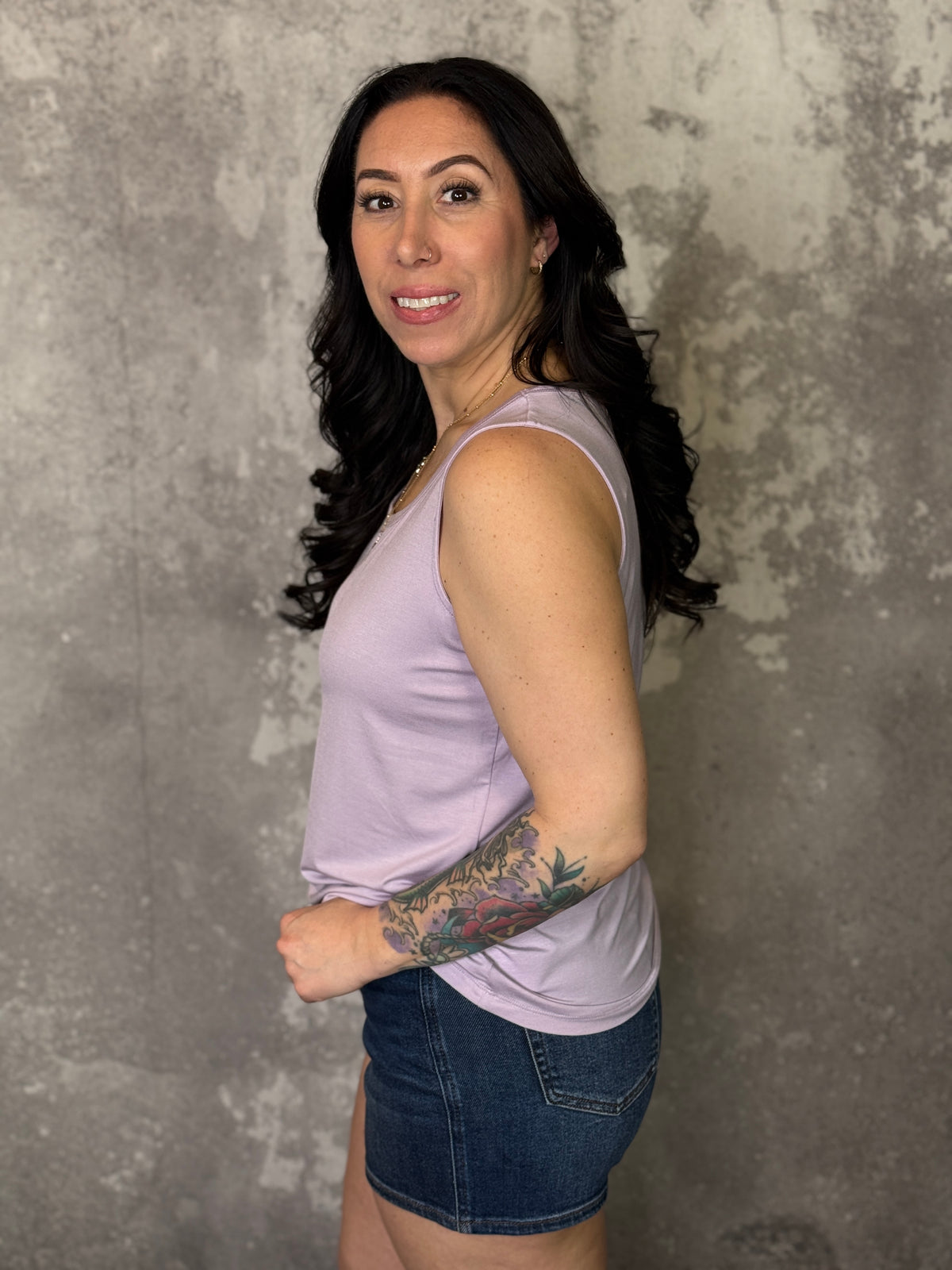 The Tori Tank - Lavender (Small - 3X)