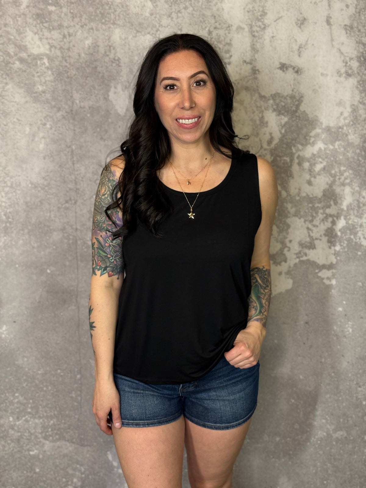The Tori Tank - Black (Small - 3X)
