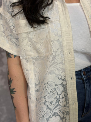 Cream Lace Blouse