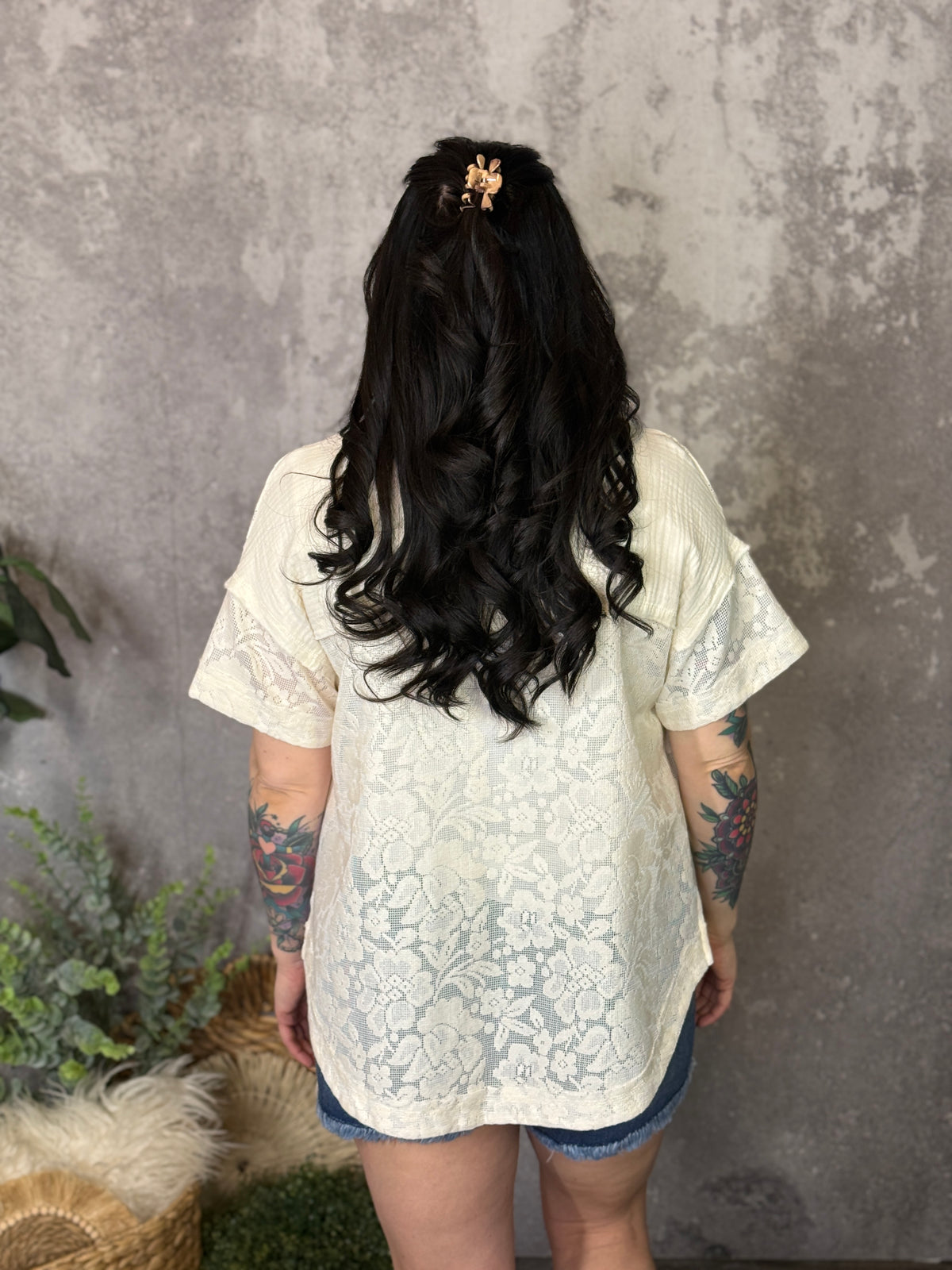 Cream Lace Blouse