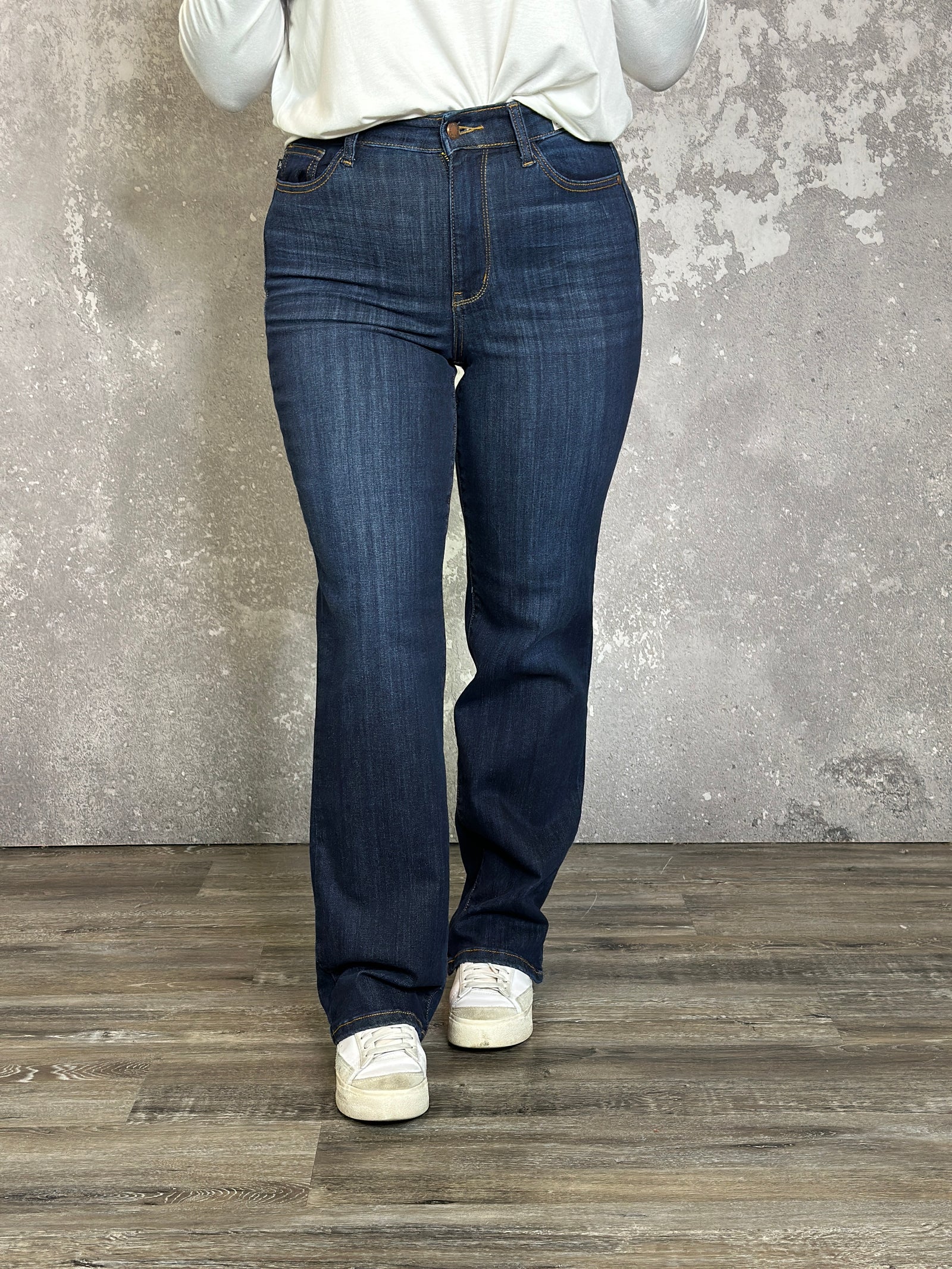 Judy Blue High Waisted Dark Wash Straight Leg Jean (sizes 24-24W) BESTSELLER