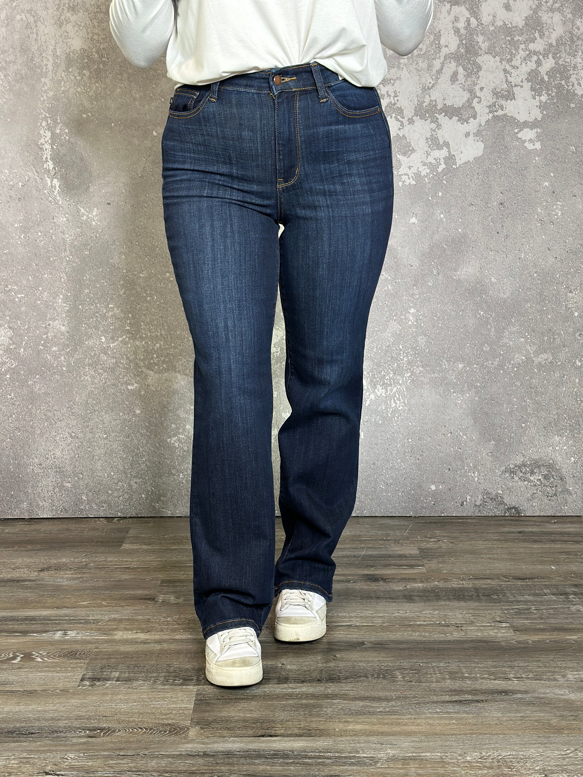 Judy Blue High Waisted Dark Wash Straight Leg Jean (sizes 24-24W) BESTSELLER