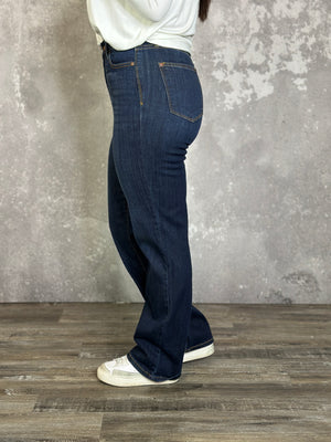 Judy Blue High Waisted Dark Wash Straight Leg Jean (sizes 24-24W) BESTSELLER