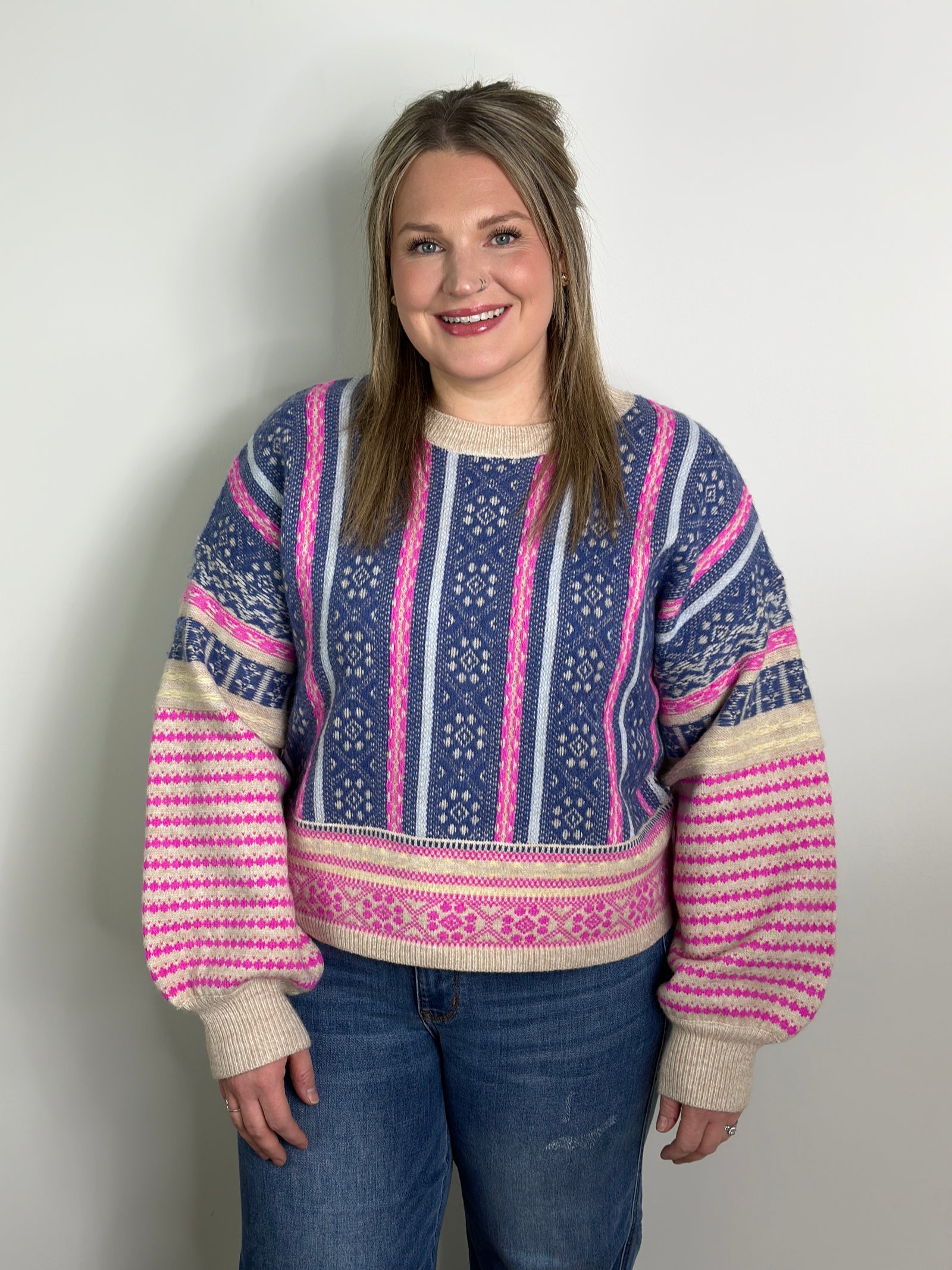 Blue/Pink Mix Sweater