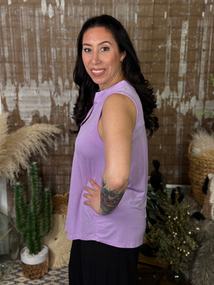 Lizzie Wrinkle Free Tank - Lavender (Small - 3X)