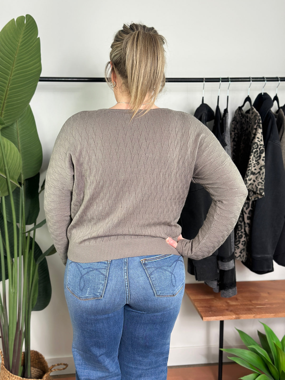 Lightweight Olive Sweater Top