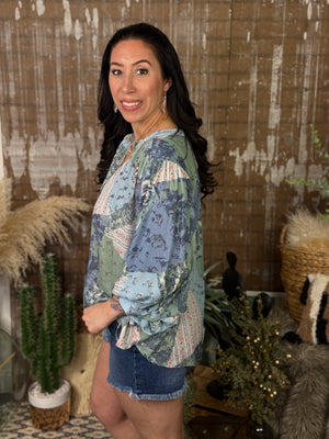 Faux Patchwork Top