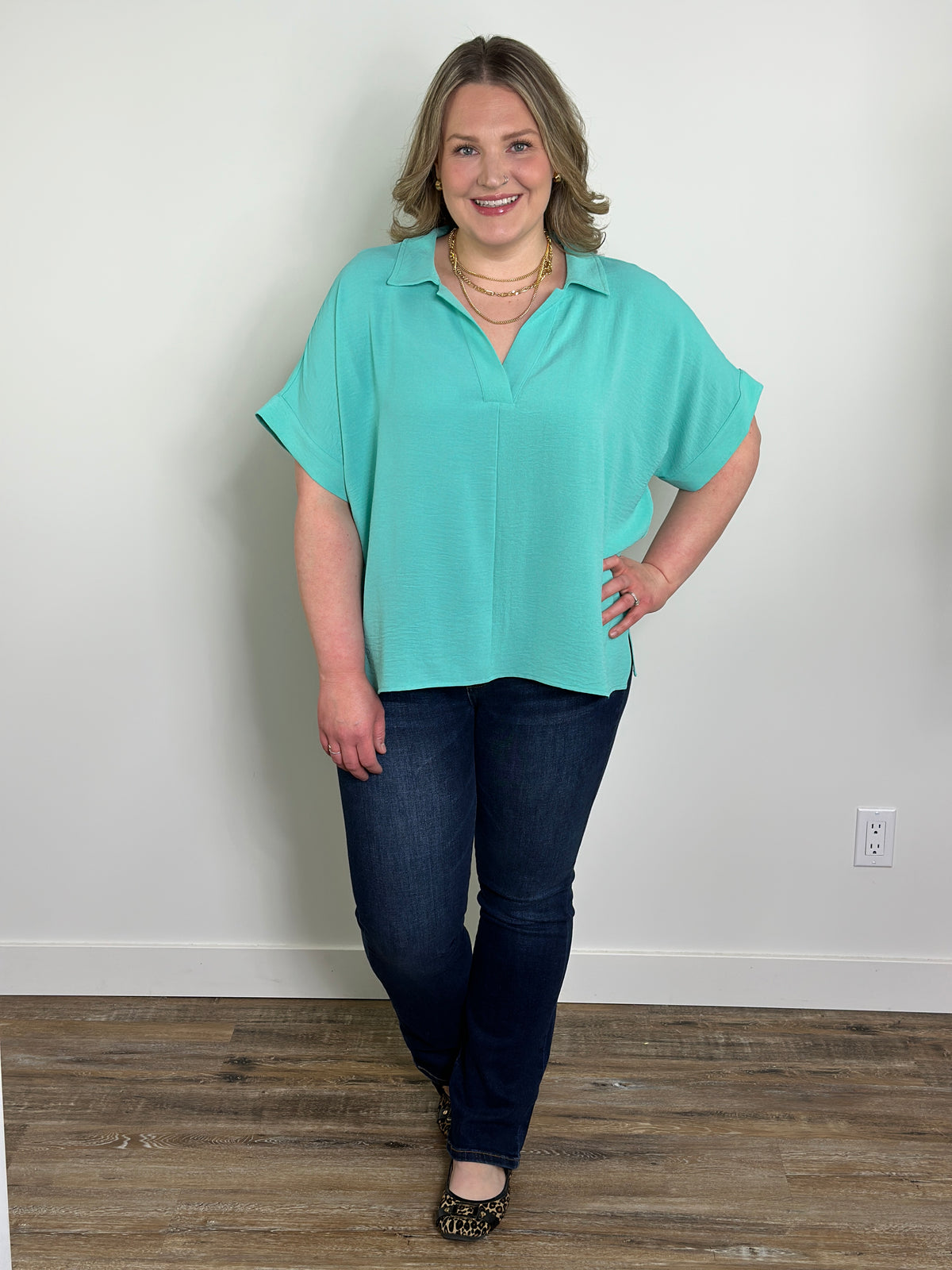 Short Sleeve Airflow Top  - Mint