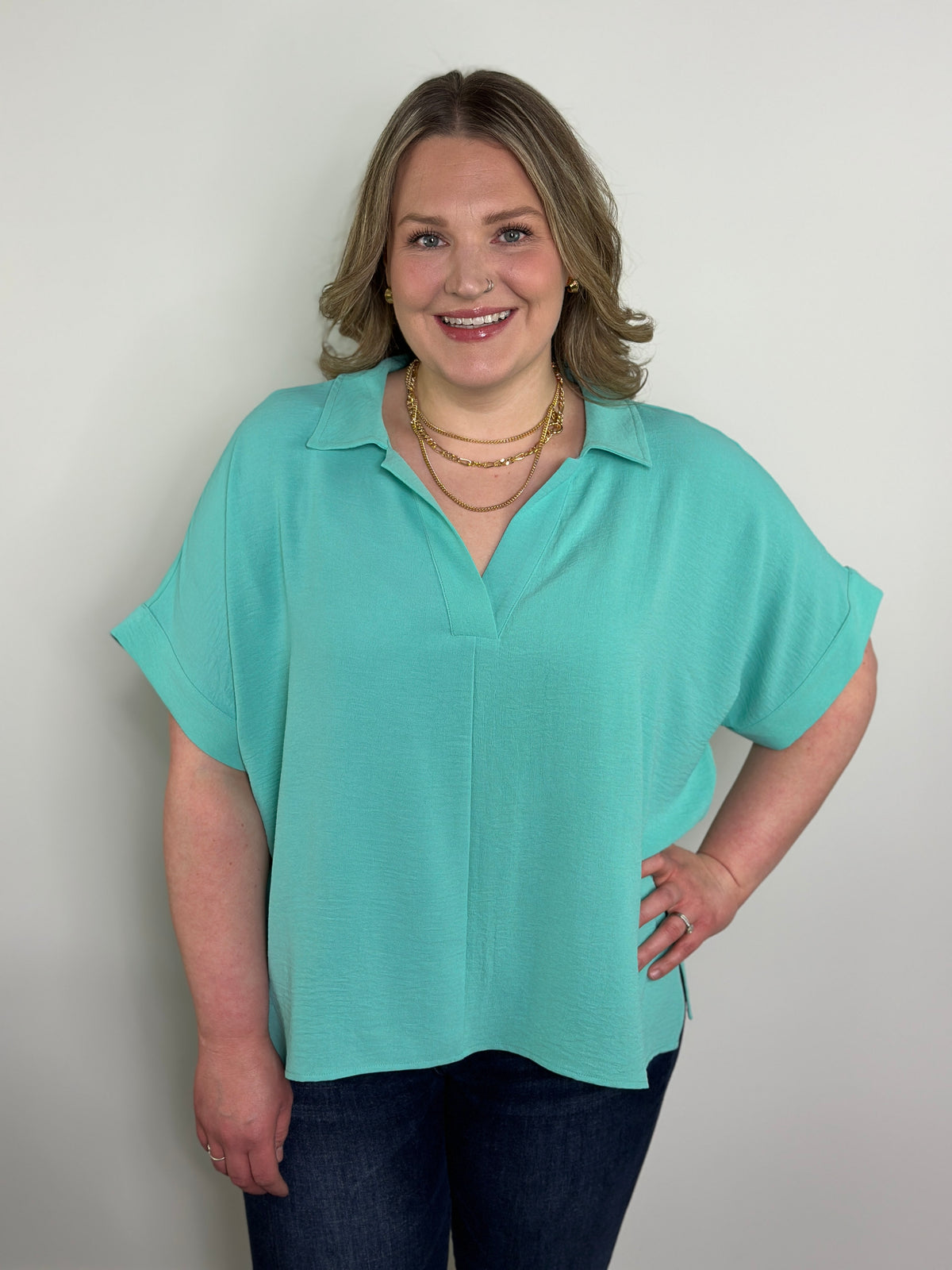 Short Sleeve Airflow Top  - Mint