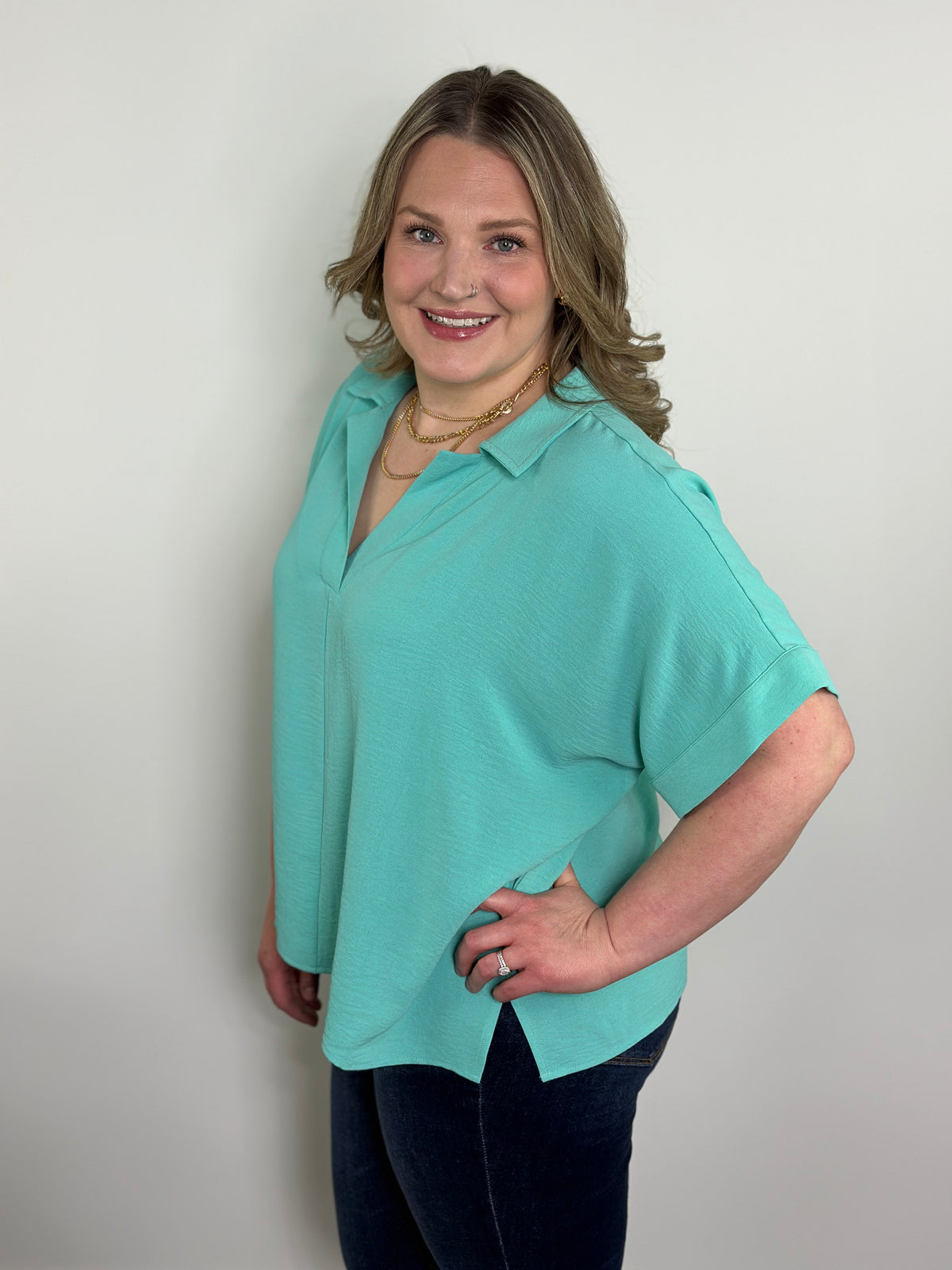 Short Sleeve Airflow Top  - Mint