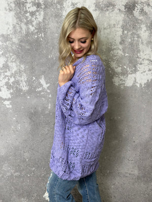 Lilac Knit Cardigan (SMALL LEFT)