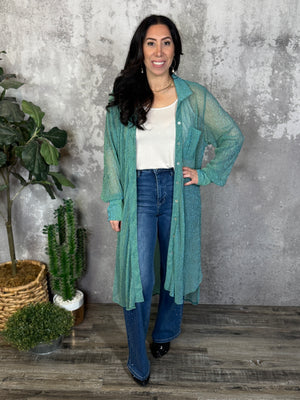 Shimmery Mermaid Duster  - (Small - 3X)