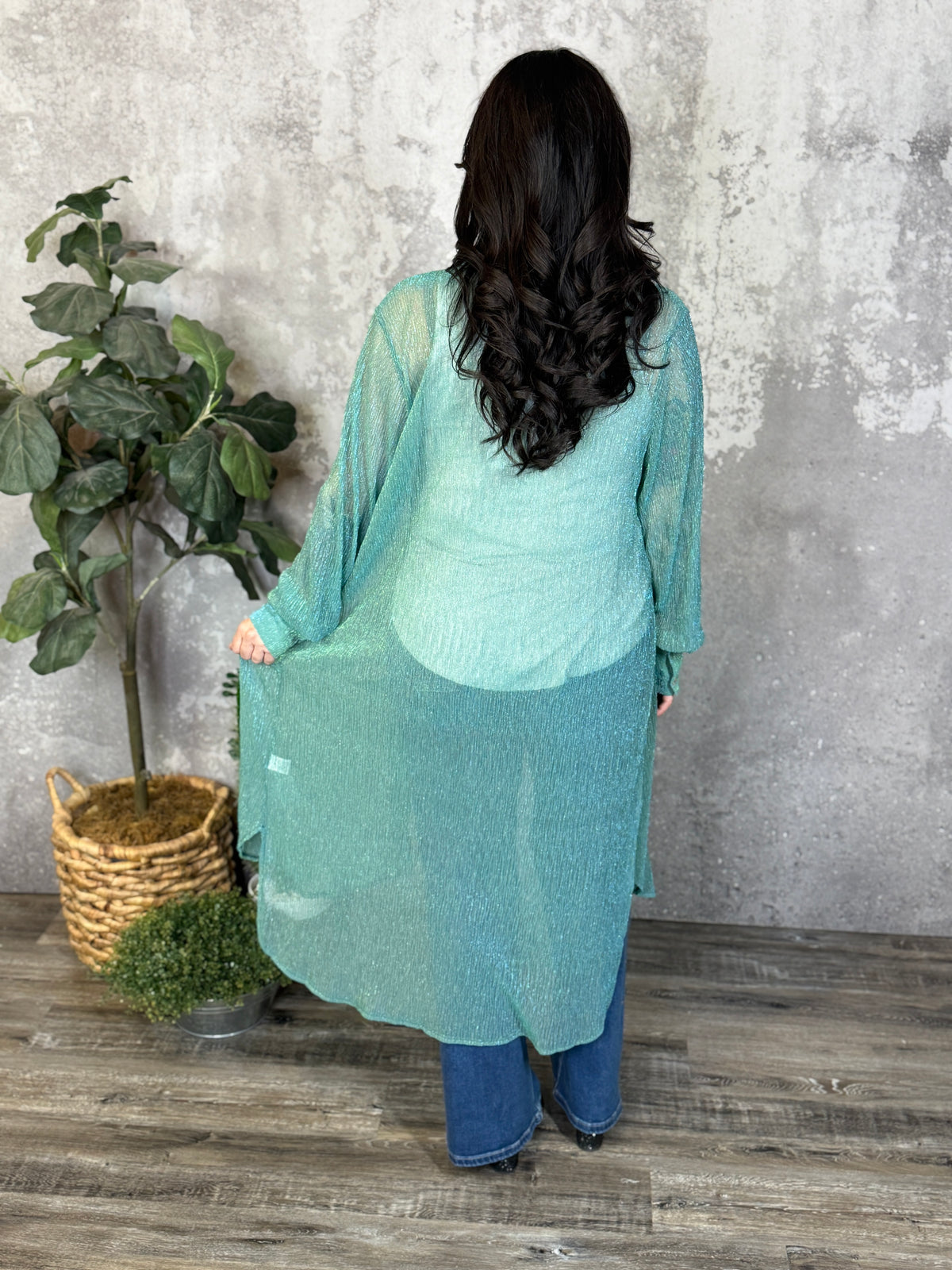 Shimmery Mermaid Duster  - (Small - 3X)