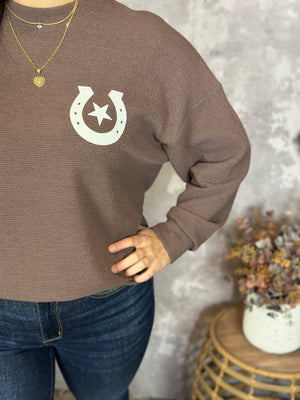 Howdy Long Sleeve - Brown