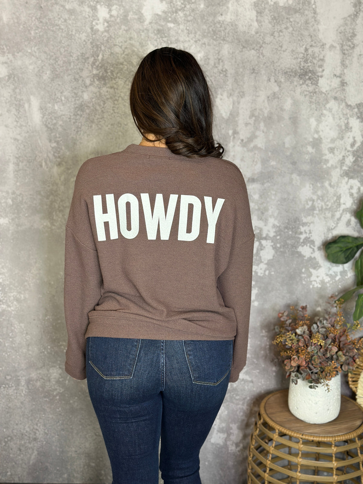 Howdy Long Sleeve - Brown