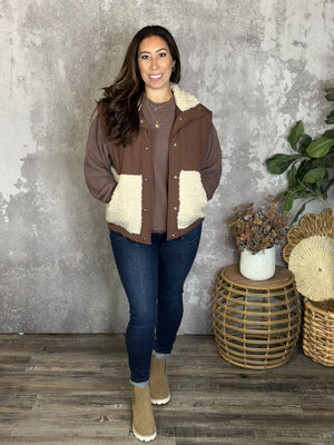 Chocolate/Sherpa Vest