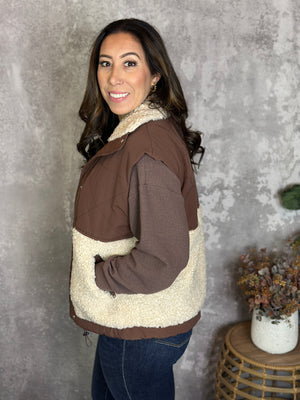 Chocolate/Sherpa Vest