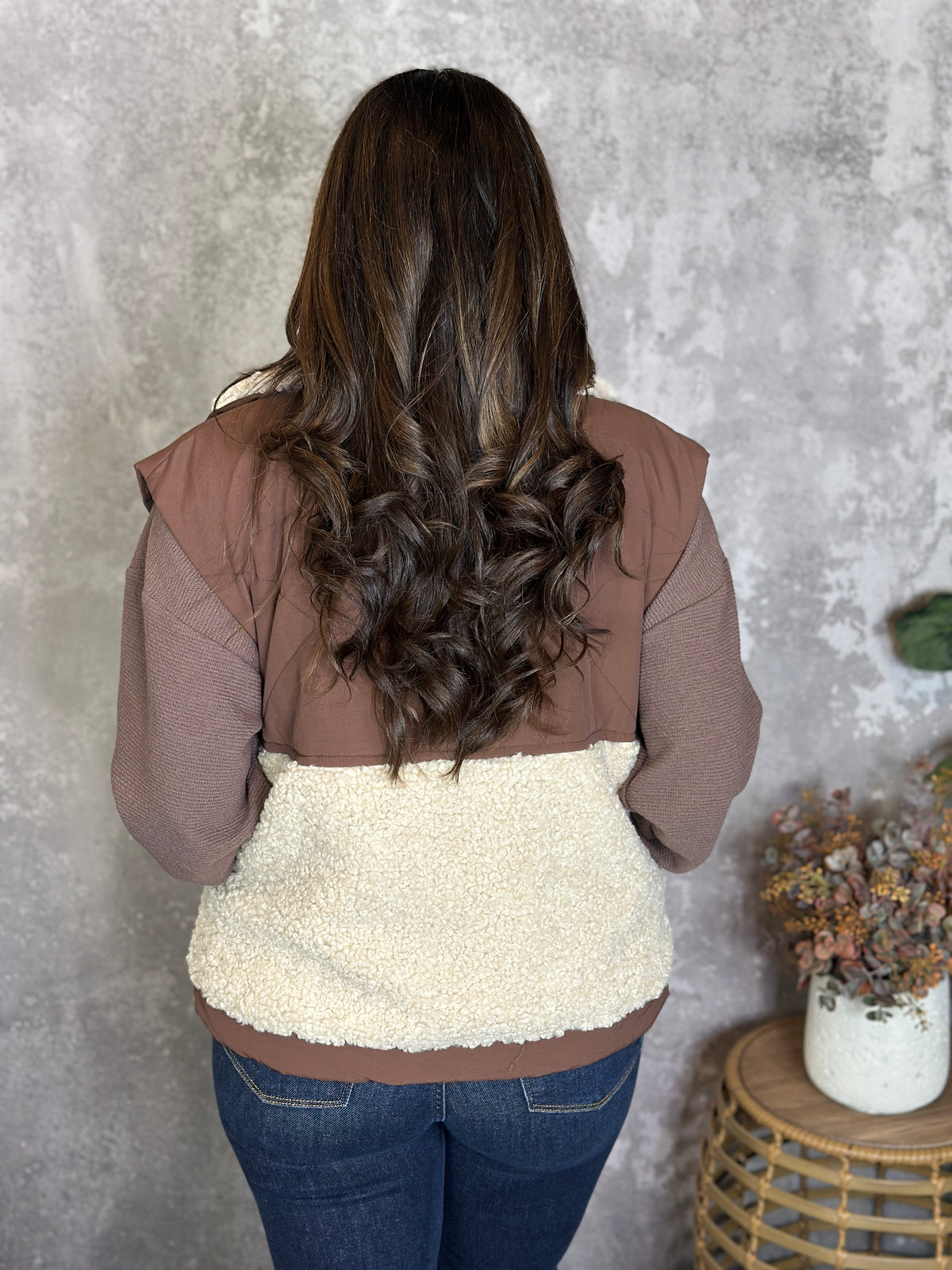 Chocolate/Sherpa Vest
