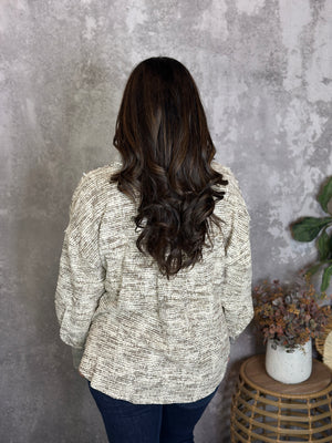 Textured Collared Top  (Small - 3X)