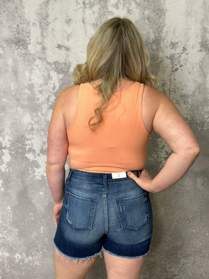 The Rae Bodysuit - Peach (Small - 2X) FINAL SALE