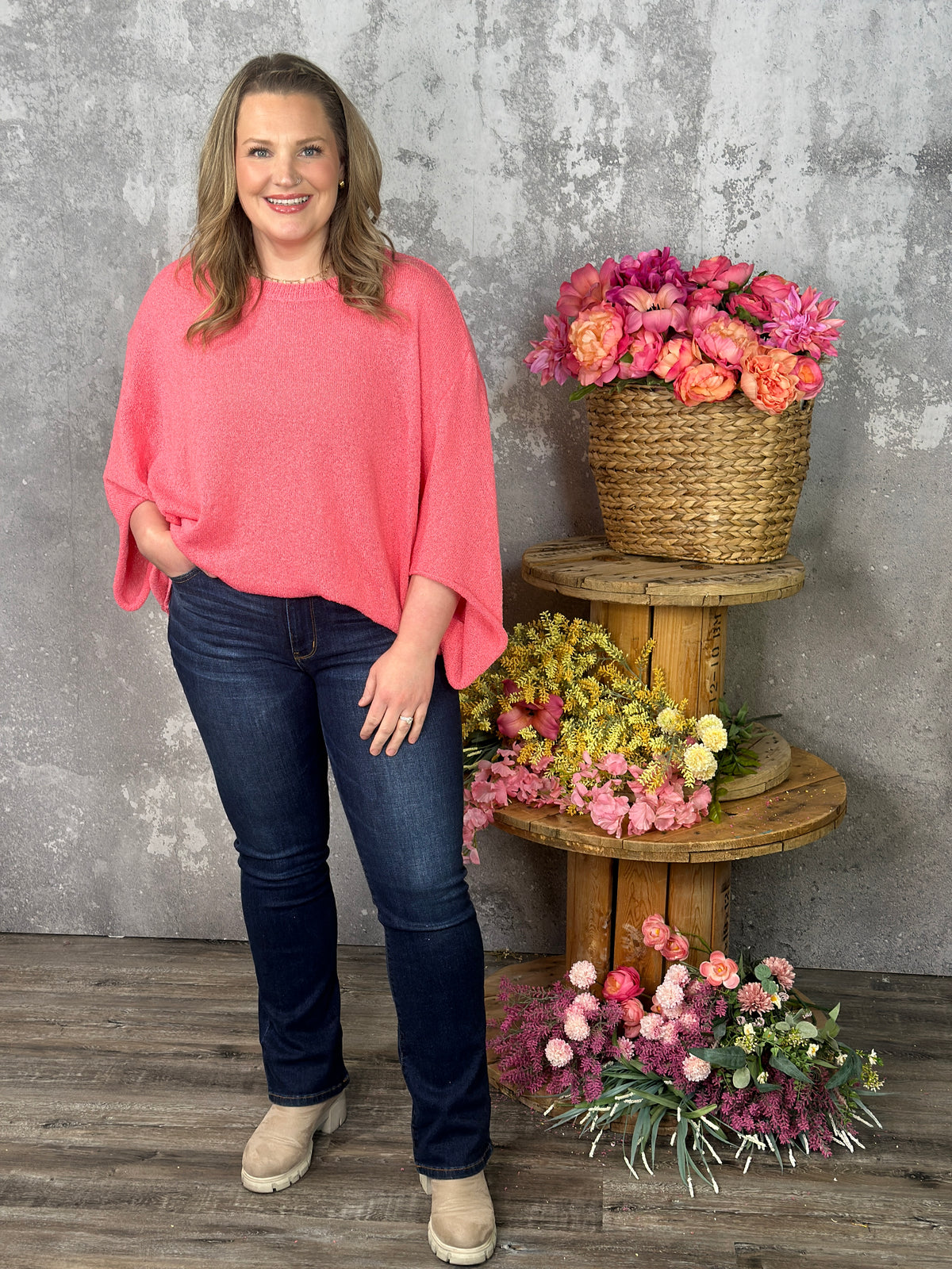 Lightweight Coral Sweater