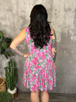 The Wrinkle Free Fairway Dress - Lavender Pink Floral (Small - 3X)
