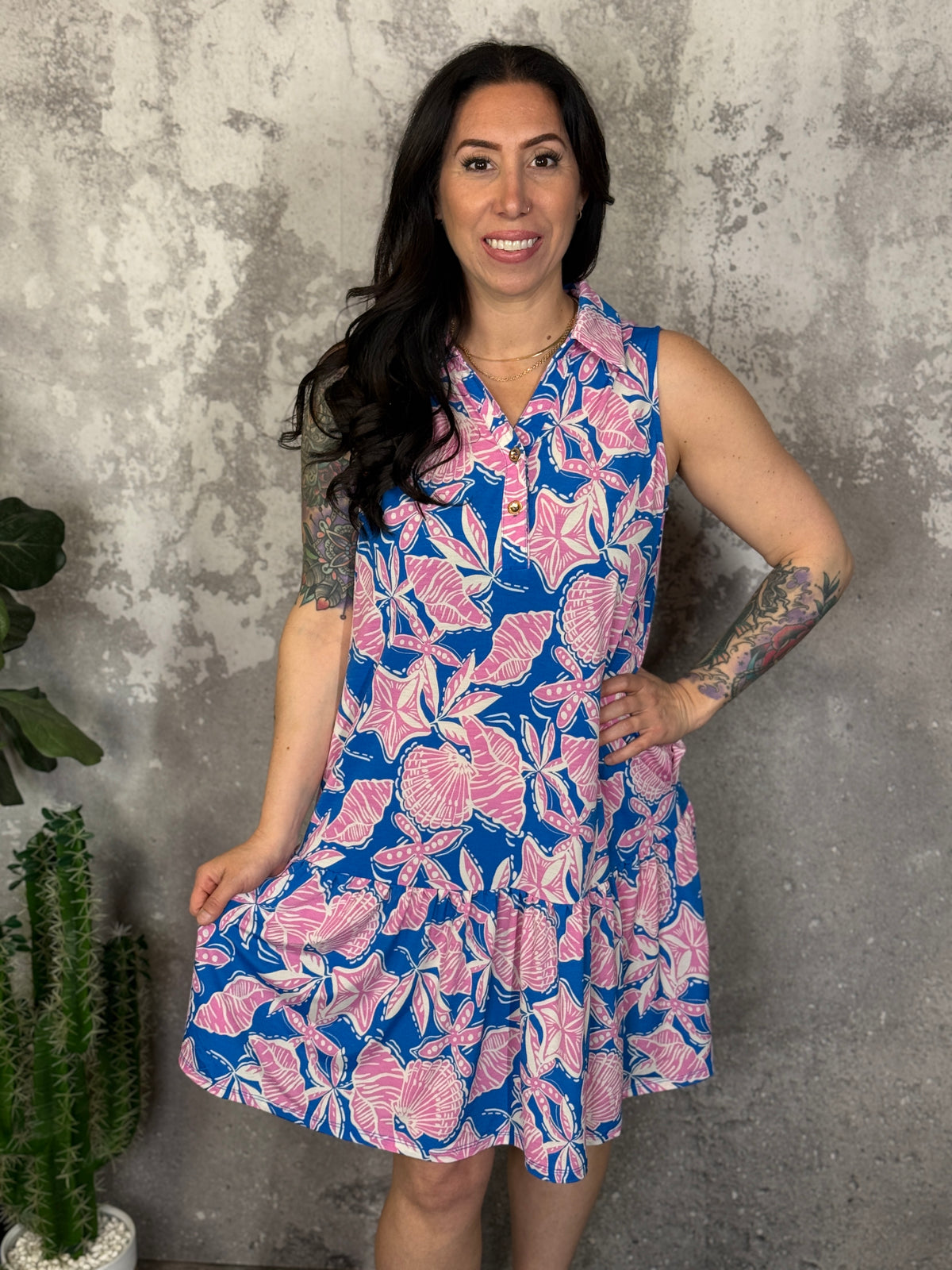 The Wrinkle Free Fairway Dress - Seaside (Small - 3X)