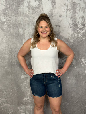 Judy Blue Raw Hem Remmy Shorts (S - 3X) - FINAL SALE