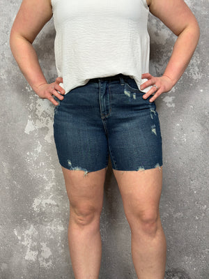Judy Blue Raw Hem Remmy Shorts (S - 3X) - FINAL SALE