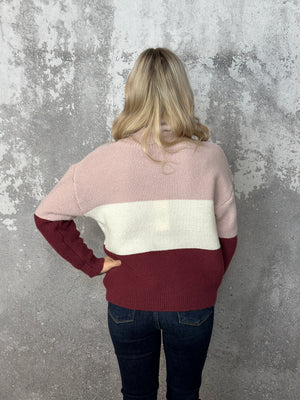 Burgundy Blush Cowl Sweater
