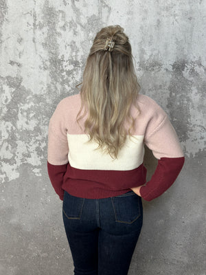 Burgundy Blush Cowl Sweater