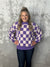 Purple Checker Sweater