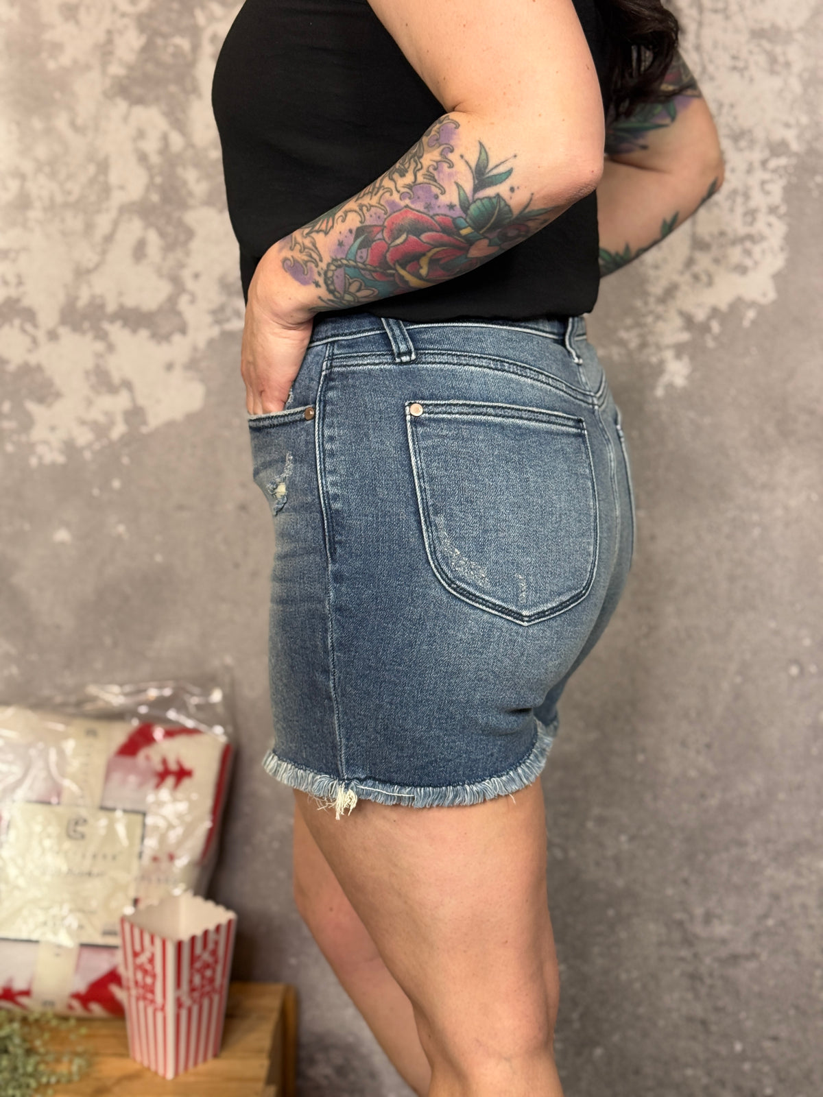 Judy Blue High Waisted V - Front Shorts (S - 3X) RESTOCK
