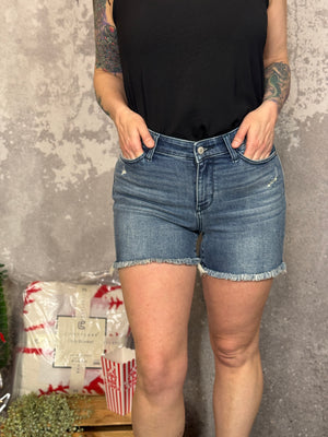 Judy Blue High Waisted V - Front Shorts (S - 3X) RESTOCK