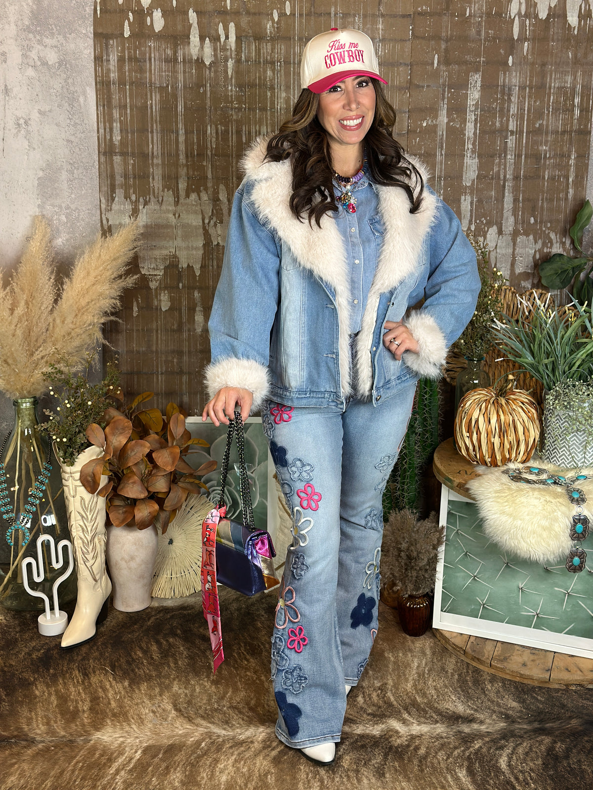 Embroidered Floral Flair Jeans RESTOCK