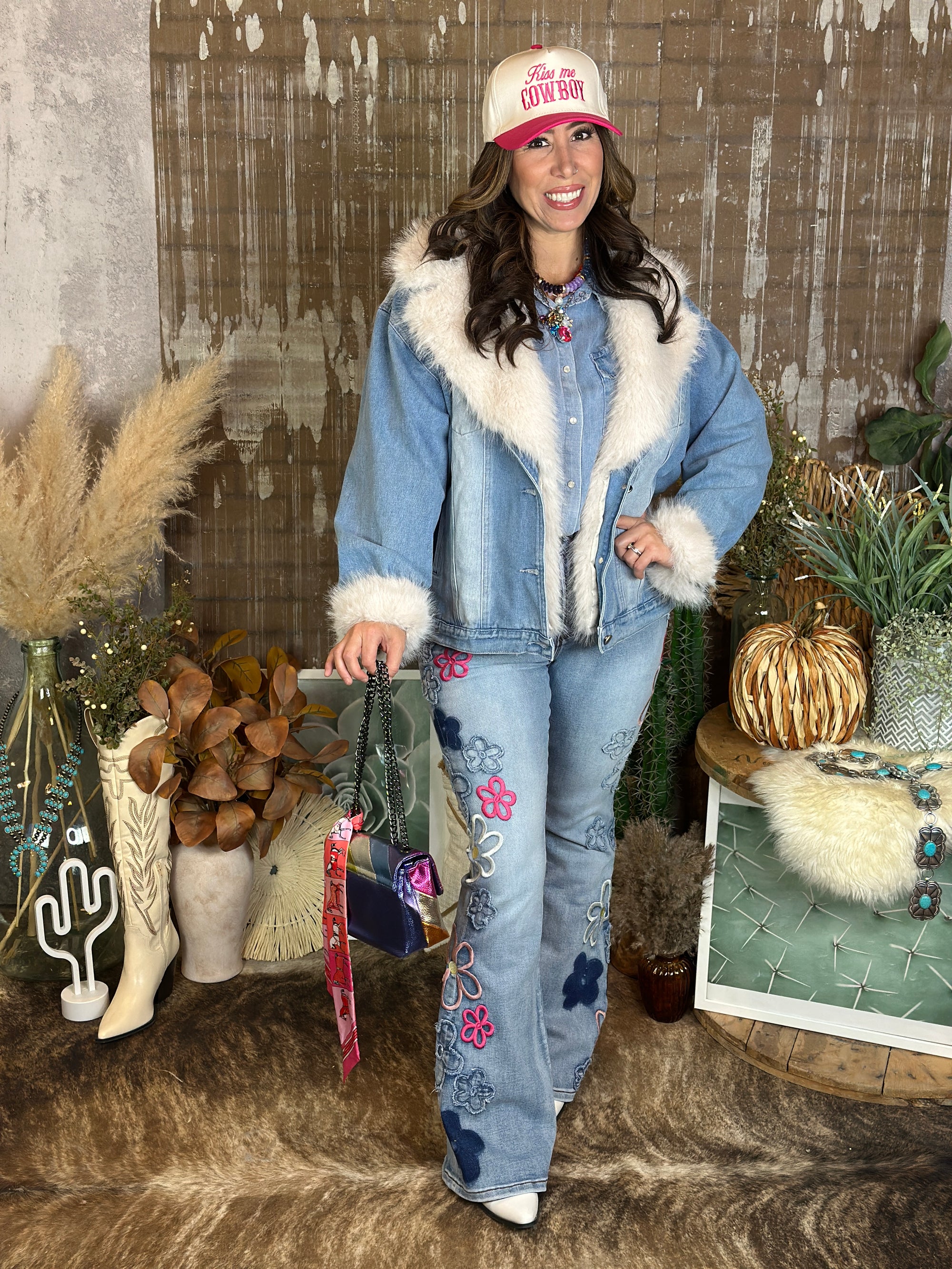 Embroidered Floral Flair Jeans RESTOCK