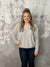 Grey Ribbed Dolman Sweater  (Small - 3X)