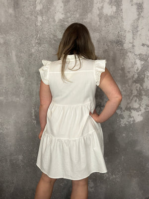 White Denim Dress