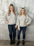 Grey Ribbed Dolman Sweater  (Small - 3X)