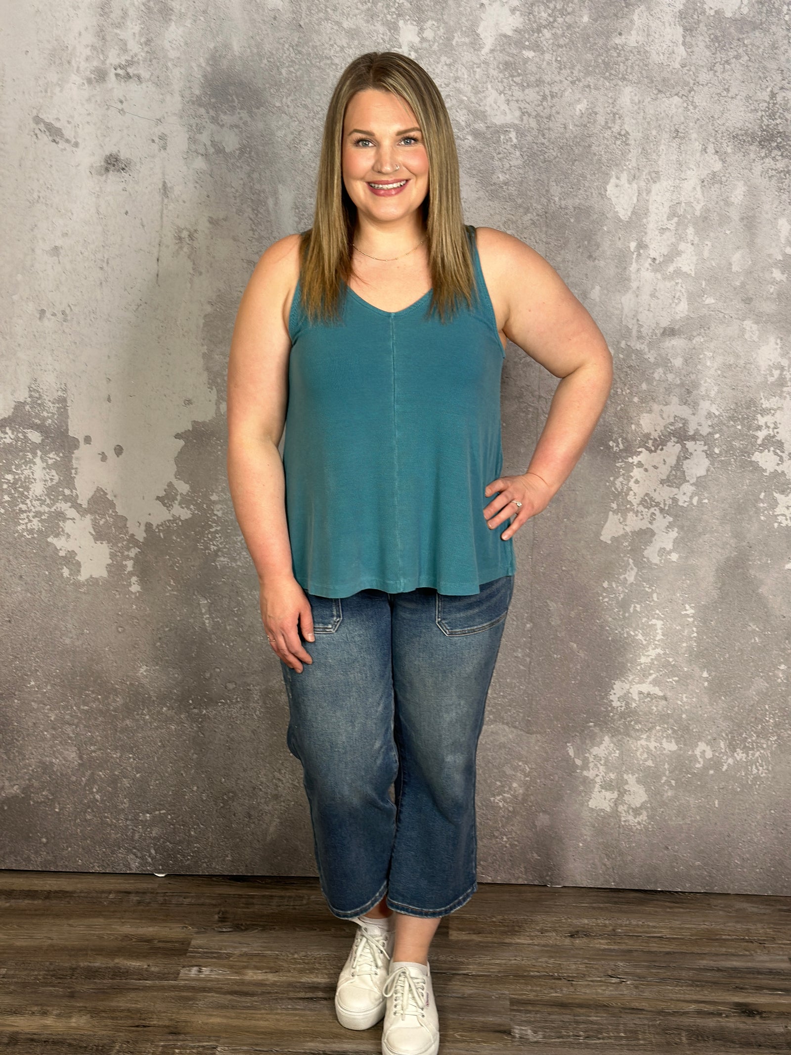 The Penny Tank - Teal - FINAL SALE