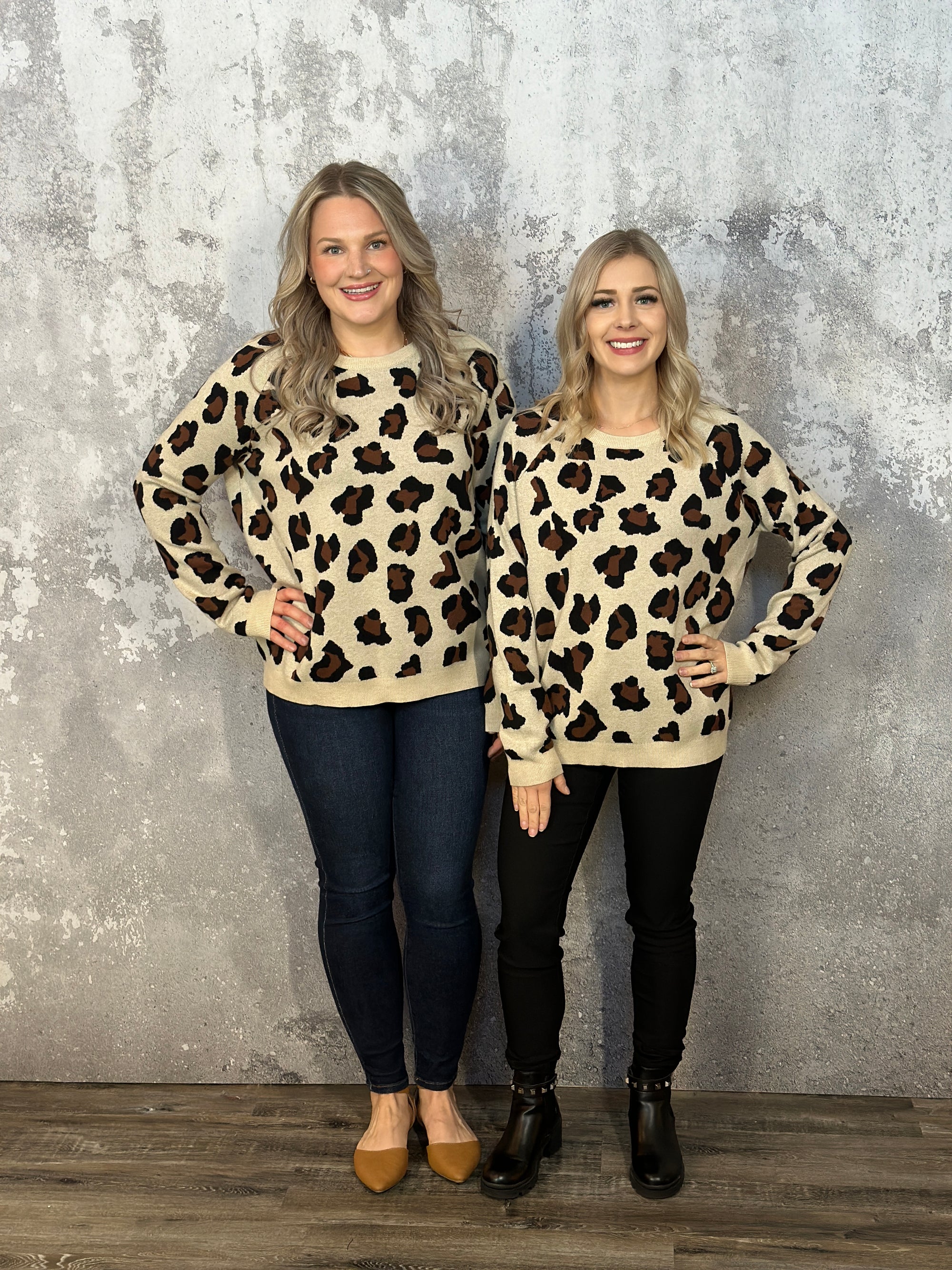 Neutral Leopard Sweater