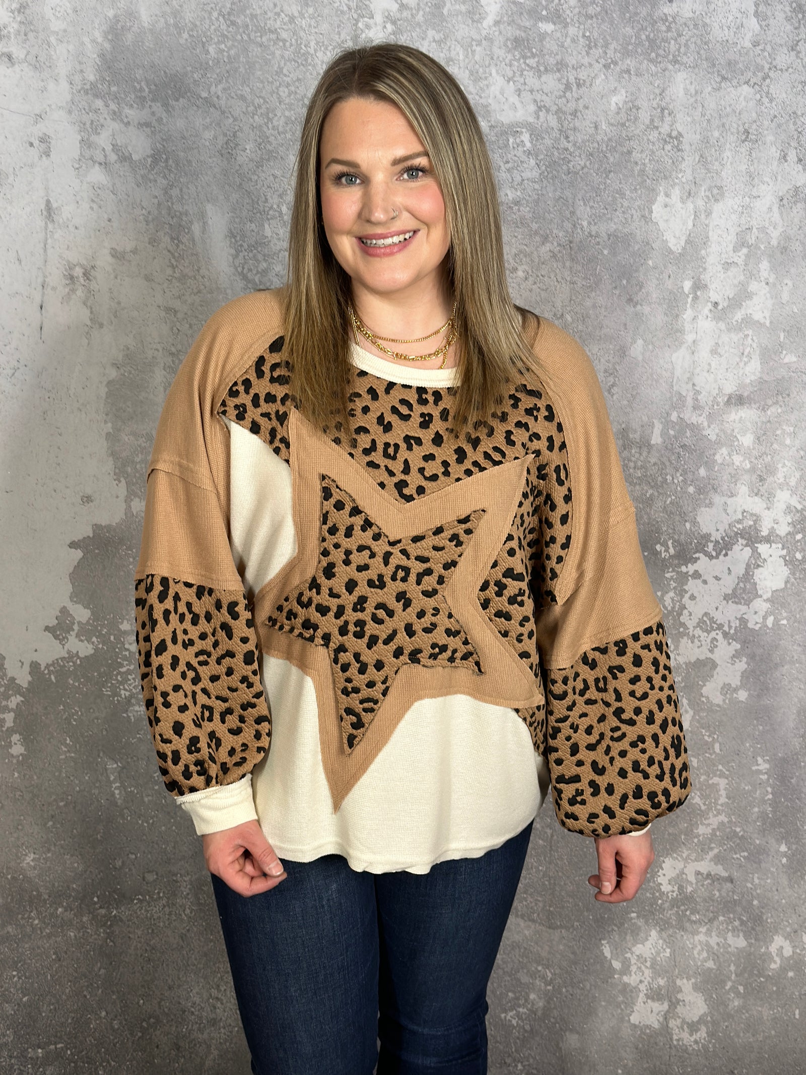 Leopard Star Sweatshirt