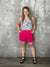 Air Flow Elastic Waist Shorts - Fuchsia