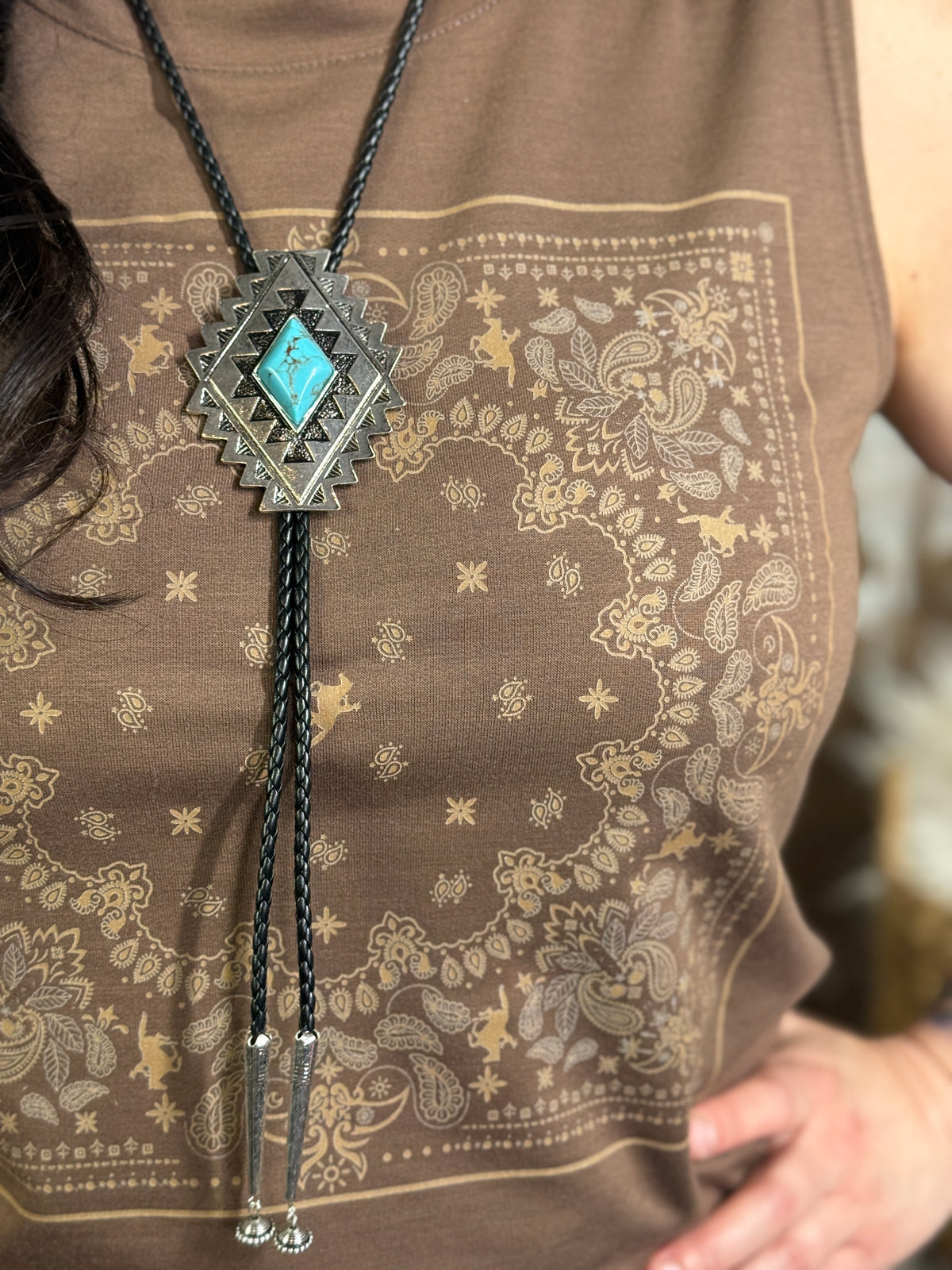 Brown Bandana Tank