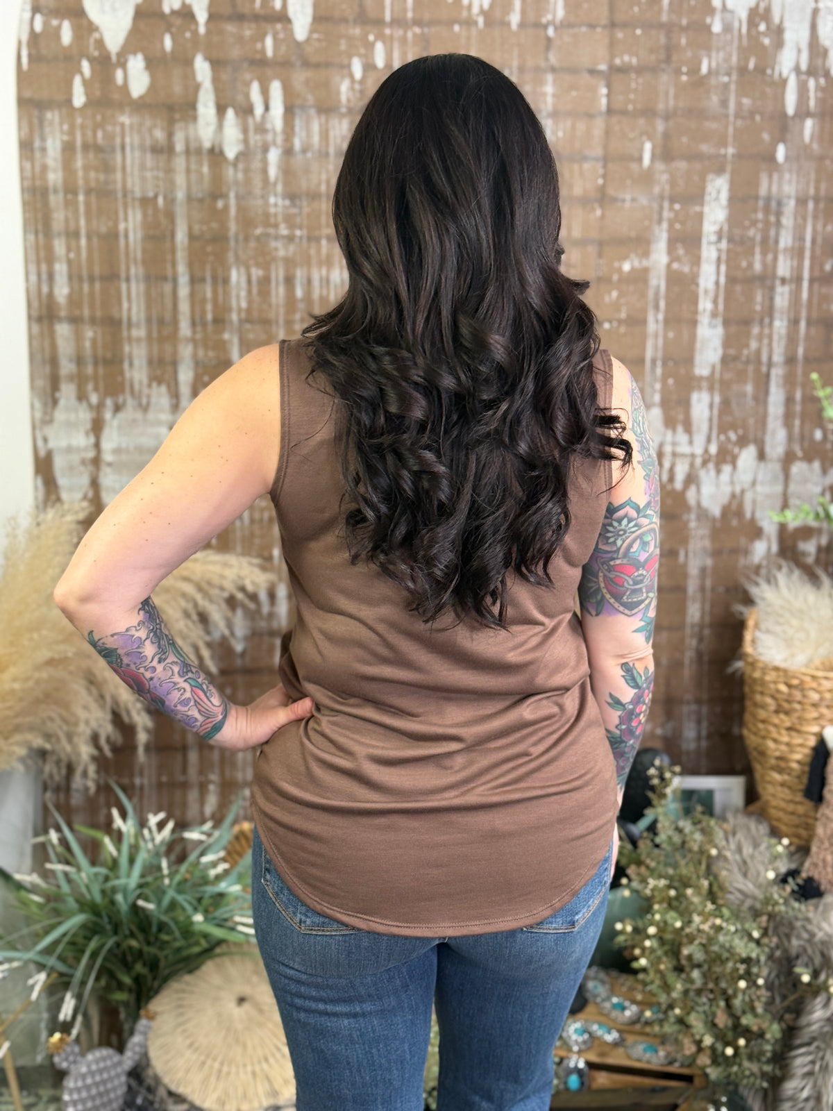 Brown Bandana Tank
