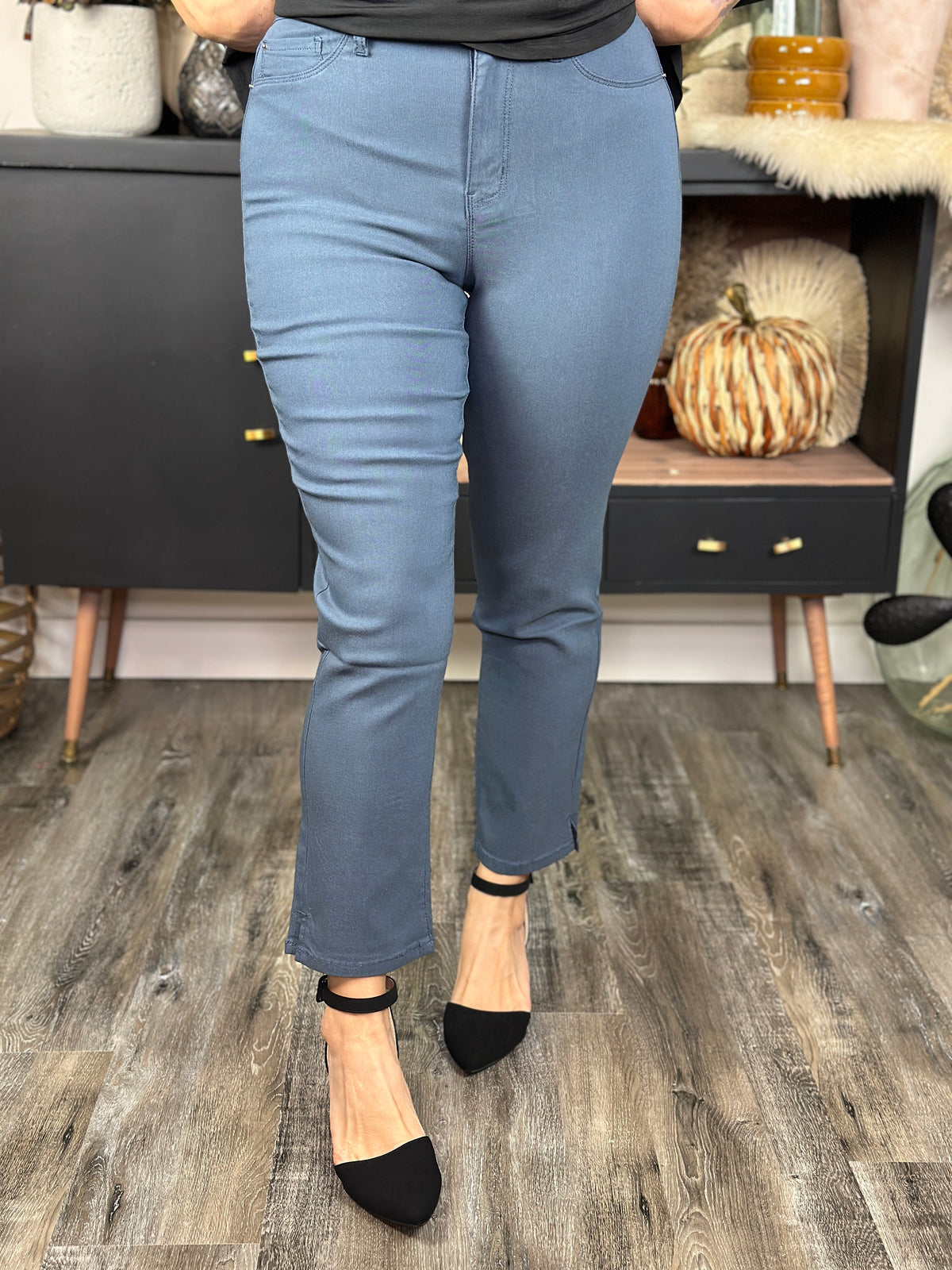 Hyperstretch Straight Leg Crop - Indigo (Small - 3X)