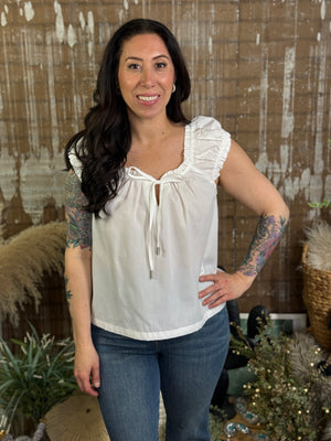 White Cap Sleeve Top (Small - 3X)