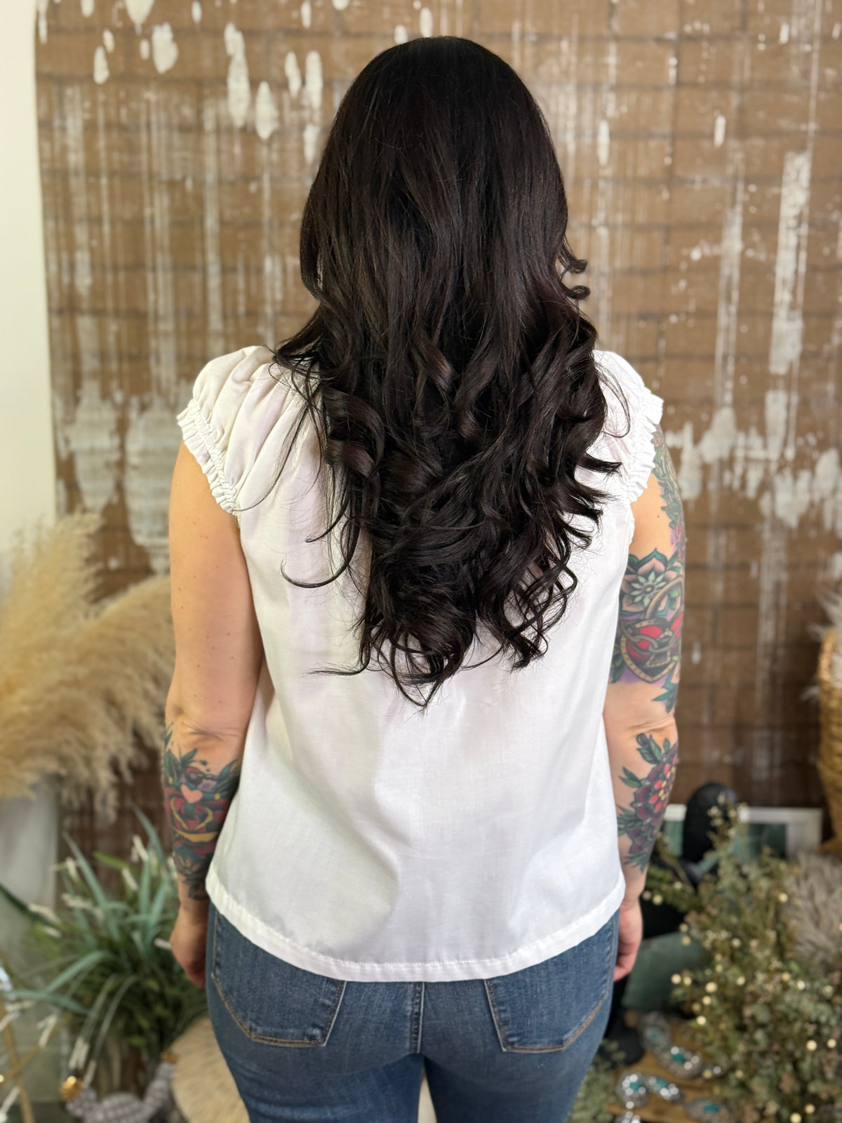 White Cap Sleeve Top (Small - 3X)