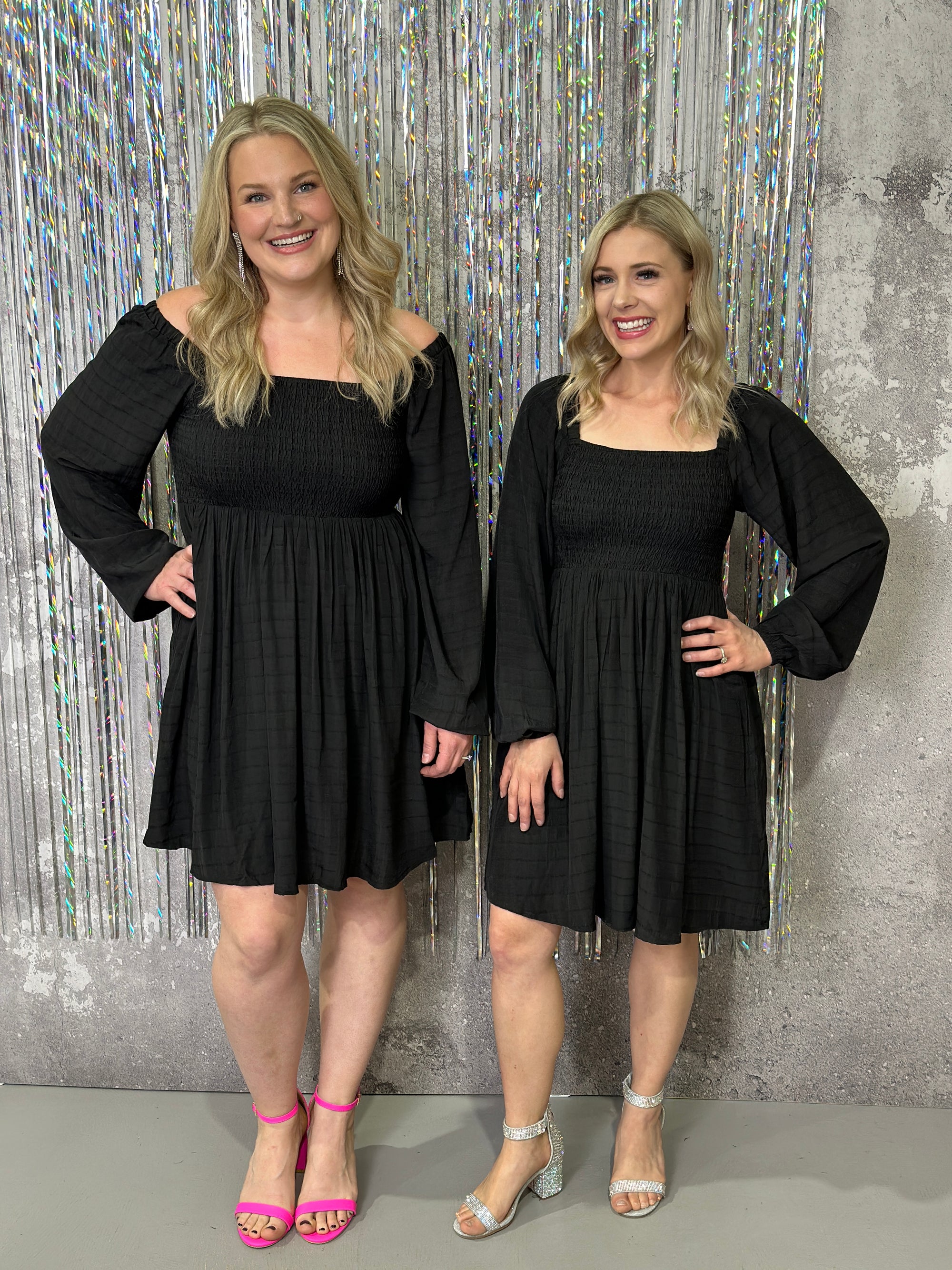 The Patricia Long Sleeve Smocked LBD (Small - 3X)