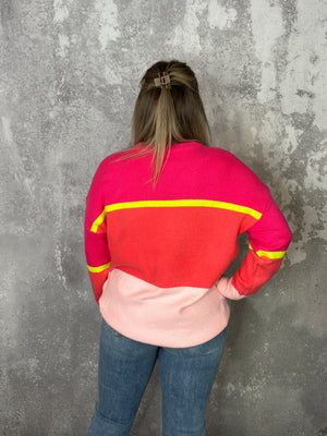 Neon Stripe Sweater (Small - 3X) - FINAL SALE